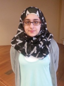 Maliha Khatoon member of the Muslim Student Association wears the hijab. 