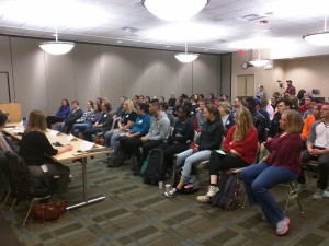 The Women in STEM panel drew a big crowd.